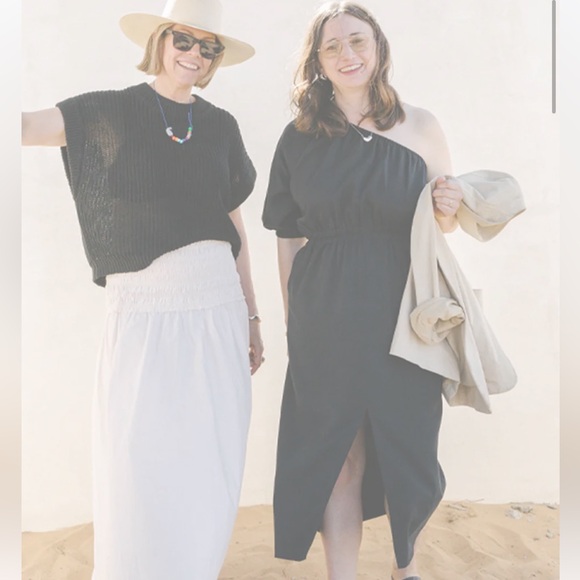 Apiece Apart | Midi One Shoulder Dress | Fitted waistband | Sz Medium - Picture 11 of 13